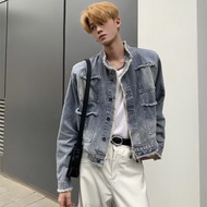 (M~2XL) Trendy mens Japanese retro distressed denim jackets trendy brand street jackets for men and 