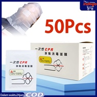 50Pcs CPR Disposable Resucitator first aid rescue Respirator Face Mask