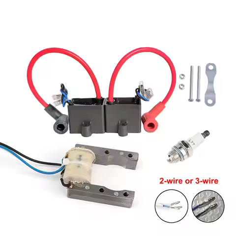 CDI Ignition Coil + Magneto Coil + Spark Plug For 49cc 50cc 60cc 66cc 70cc 80cc 2-Stroke Engines Mot