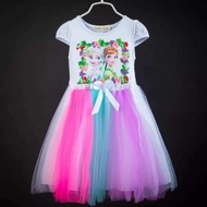 Frozen rainbow tutu dress for kids, fit 2yrs to 8yrs old