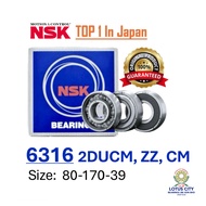 NSK Bearing 6316 ZZ 2DUCM CM (80x170x39) 100% Original
