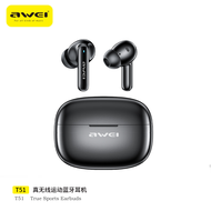 awei IPX6 T51 True Wireless หูฟังบลูทูธบลูทูธกันน้ำหูฟังแบบใส่หูสวมใส่ได้ยาวนานไม่เจ็บรองรับการโทรด้
