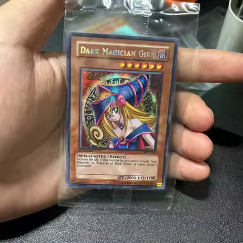 Yu Gi Oh SER QCSER HR TCG/ OCG Dark Magician Girl (MFC-000/QCAC-JP019/GFP2-EN177) DIY homemade Engli