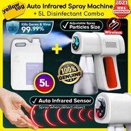 [Auto Sensor] 5L Disinfectant + Auto Infrared Wireless Spray Gun Blu-ray Sanitizer Fog Gun / Fog Gun