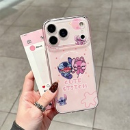 Samsung A05 A05S A06 A15 A14 A16 A12 A13 A04 A04S Cartoon Stitch Large Window Couple Case TMSC173WY