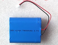 free shipping 3.7v 7800mah 18650 li-ion rechargeable battery pack 18650-3P lithium ion battery