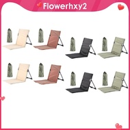[Flowerhxy2] Beach Chair with Back Support Foldable Chair Pad Oxford Stadium Chair for Sunbathing Backpacking Hiking Garden Travel