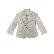 Blazer Coat Suit WOMEN BEIGE IND9515 SIZE L Shoulder 39cm Chest 46cm Length 58cm Japan Import Prelov