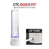 I-TECH CTC 5000 Super Slim Clear Housing Water Filter Set with 10" Ceramic Pre Filter For Water Disp