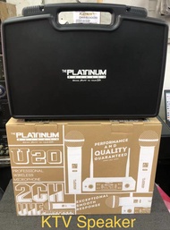UHF Wireless Microphone Platinum U20 Dual Wireless Microphone with Black Case/Tested Before Ship Out