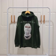 [ New] Jacket Sweaters Hoodie Ih Nom Uh Nit Green Olive Big Logo Print