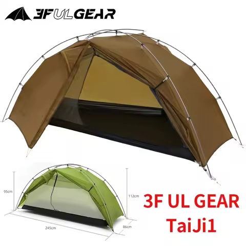 3F UL GEAR TaiJi1 Tent 1 Person Single Tent 15D 20D Nylon Silicone Waterproof 3/4 Season Ultralight 
