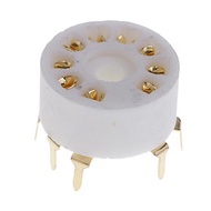 9pin Ceramic Vacuum Tube Socket GZC9-A-G for 12AX7 12AU7 12AT7