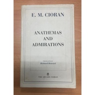 Anathemas and Admirations - E. M. Cioran (used)