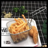 Stainless Steel Mini Fries Basket Holder / Potato Fries Strainer