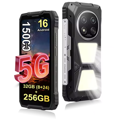 Blackview ROCK 2 Pro 5G Rugged Smartphone,32GB(8+24) RAM+256GB ROM,6.67" IPS 120Hz Display,400lm Cam
