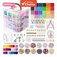 Complete Set of Creative Jewelry and Bracelet Making Tools Kit - Including 12,000 Pieces of Accessor