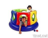小羅玩具批發-台灣製造 兒童充氣球池  帳篷 遊戲池 城堡球屋 贈100顆球+修補片(產品型號：LI-635-620)