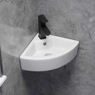 2026 Corner Hand Wash Basin Hanging Ceramic Sink/ Bathroom Sink/