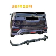 Ready Stock Perodua Alza 2018 Drive 68 PU Rear Skirt BodyKit Alza Skirt Belakang With 2pc Exhaust Re
