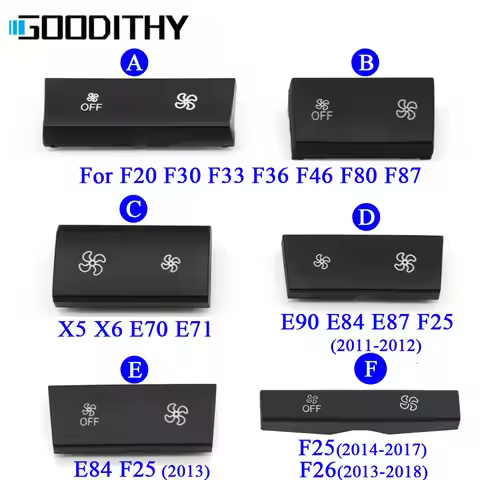 Car AC Heater Climate Fan Wind Volume Button Cover Caps For BMW 1 2 3 4 X1 X3 X5 X6 Series F20 F30 F