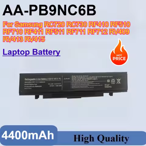 New AA-PB9NC6B 11.1V 4400mAh Laptop Battery For Samsung RC720 RC730 RF410 RF510 RF710 RF411 RF511 RF