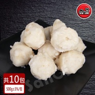 【老爸ㄟ廚房】澎湖大顆花枝丸(500g±3%/包)共10包組(免運組)