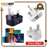 Innohut 5V Adapter Charger USB Charging Adapter  3Pin Charger Phone Tablet UK Plug