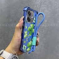 Suitable For OPPO A3 A3X 4G 5G Phone case New green leaf pattern anti drop shockproof soft shell han