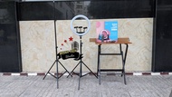 Bộ đèn live stream LC 360 (36CM) 3 kẹp điện thoại cảm ứng+remote+ chân đèn 2m hỗ trợ livestream fac