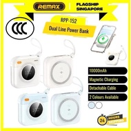 [3CCC] REMAX 20W RPP-152 10000mAh Mini Wireless Charging with Digital Display Power Bank 10000mAh Ul