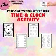 [PDF WORKSHEET] Time and Clock Activity Printable Worksheet Kids
