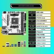 JGINYUE AMD AM4 ITX เมนบอร์ดรองรับ Ryzen R3 R5 R7 1/2/3/4/5 series CPU DDR4 RAM Desktop PC PCI-E 3.0