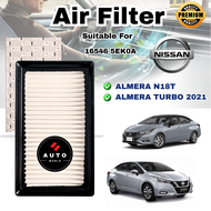 Air Filter Nissan Almera 1.0T N18 Turbo 2019~ Fourth generation 16546-5EK0A PENAPIS UDARA