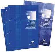 Clairefontaine 5816AMZC - Set of 4 Course Pads, 100 Sheets, DIN A4, Micro-Perforated, 4-Hole Punched