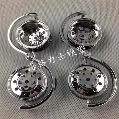 1/14 RC Truck Wheel hub Use Plastic Electroplate Hub Double Wheel hub (4pcs ) for RC DIY upgrade RC 