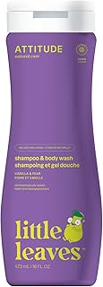 ATTITUDE Shampoo and Body Wash for Kids, EWG Verified Hair and Body Cleanser, Dermatologically Teste