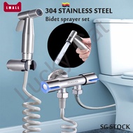 SG STOCK☛Toilet Spray Bidet Bidet Spray set 304 Stainless Steel Handheld Diaper Bidet Shower