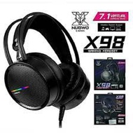 หูฟังเกมมิ่ง Nubwo X98 Gaming Headset 7.1 Virtual Surround เหมาะสำหรับเล่นเกมส์โดยเฉพาะ หูฟังแยกเสีย