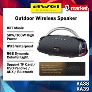 Awei KA38 Wireless Speaker RGB Light Outdoor Speaker Bass Portable Bluetooth Speaker Awei Speaker Aw