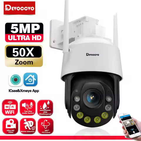 50X 30X Optical Zoom 5MP PTZ Security Camera Outdoor Waterproof Wifi PTZ IP Camera Color Night Visio