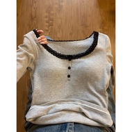 singlet woman plus size baju singlet wanita U-Neck Lace t-Shirt Women With Chest Pad Bottoming Shirt