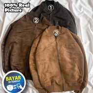SUEDE JACKET PRIA Jaket Suede Jaket Pria Suede Sleting Jaket Suede Bomber Pria Wanita Jaket Bomber P