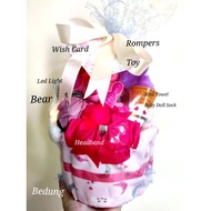 Mini Hamper Baby Newborn (Baby Hamper Cute Dengan Lampu)