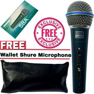 Shure BETA 58A SK (PLUS Switch ON/OFF) Supercardioid Dynamic Vocal Microphone Mic Kabel + Free 1pcs Wallet Shure Mikrofon