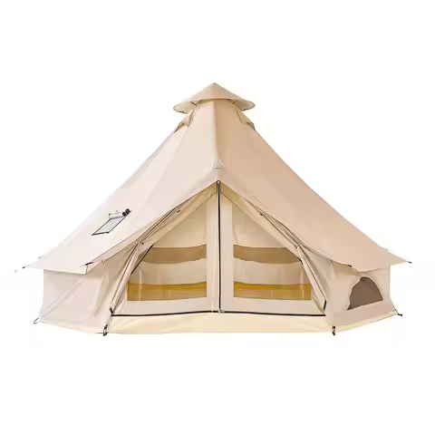 Oxford Bell Tent, 4 Seasons 16.4 ft Yurt Tent for Camping with Stove Jack, Waterproof Breathable Hol