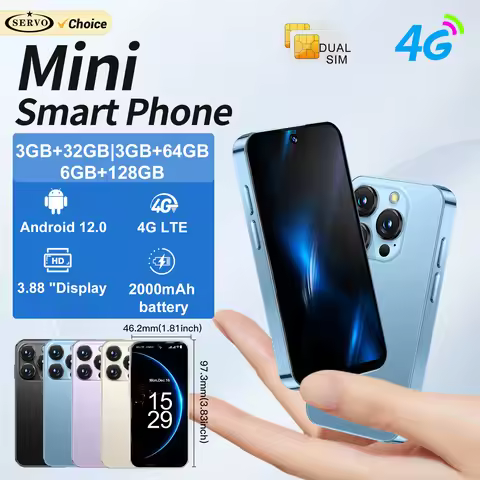 SERVO 19Pro Mini Smartphone 4G Network Dual SIM Standby Android System WiFi Hotspot Play Store 3.88"
