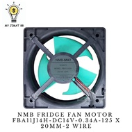 {ORIGINAL} NMB FRIDGE FAN MOTOR FBA11J14H-DC14V-0.34A-125 x 20mm-2 wire