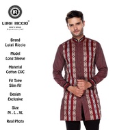 [ Bebas Ongkir ] Baju Koko Pakistan| Luigi Riccio| Warna Merah Bata