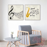 [Music Symbol Saxophone Painting] Simple Nordic Painting Retro Art Poster Music Classroom Decoration